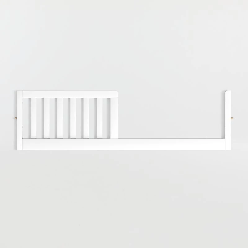 Ever Simple White Wood Convertible Baby Crib with Toddler Bed Rail