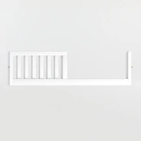 Ever Simple White Wood Convertible Baby Crib with Toddler Bed Rail
