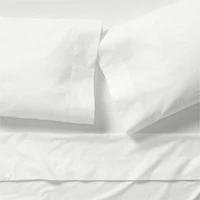 Everyday Organic Cotton Percale White Twin/Twin XL Bed Sheet Set
