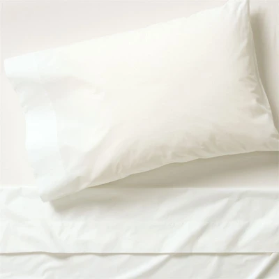 Everyday Organic Cotton Percale White Twin/Twin XL Bed Sheet Set