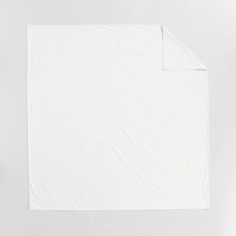 Everyday Organic Cotton Percale Crisp White Full/Queen Duvet Cover