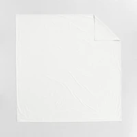 Everyday Organic Cotton Percale Crisp White Full/Queen Duvet Cover