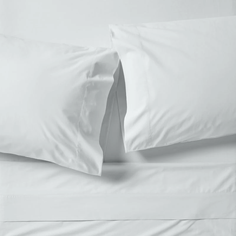 Everyday Snuggle Brushed Organic Cotton Percale Soft Blue Kids Twin Sheet Set