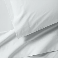 Everyday Snuggle Brushed Organic Cotton Percale Soft Blue Kids Twin Sheet Set