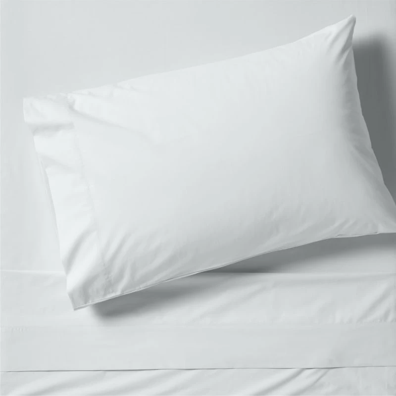 Everyday Snuggle Brushed Organic Cotton Percale Soft Blue Kids Twin Sheet Set