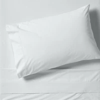 Everyday Snuggle Brushed Organic Cotton Percale Soft Blue Kids Twin Sheet Set
