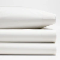 Everyday Snuggle Brushed Organic Cotton  Percale Pampas Ivory Kids Full Sheet Set
