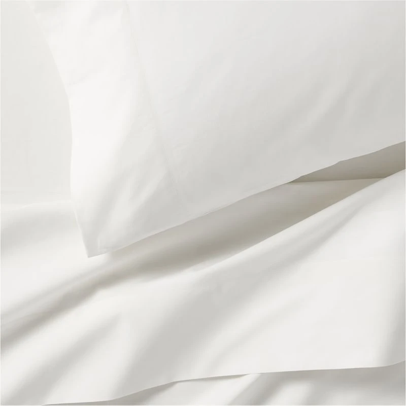 Everyday Snuggle Brushed Organic Cotton  Percale Pampas Ivory Kids Full Sheet Set