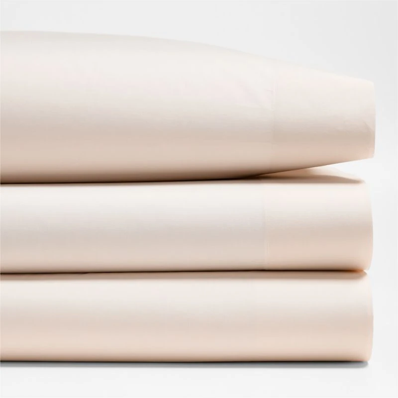 Everyday Snuggle Brushed Organic Cotton Percale Pink Tint Kids Twin Sheet Set