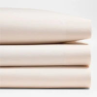 Everyday Snuggle Brushed Organic Cotton Percale Pink Tint Kids Twin Sheet Set