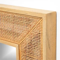 Evi Woven Natural Rattan Border Wall Mirror 34"x46"