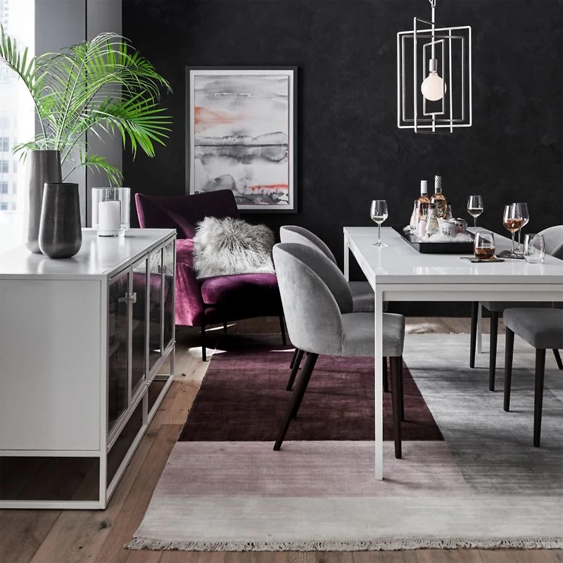 Alex Bordeaux Velvet Accent Chair
