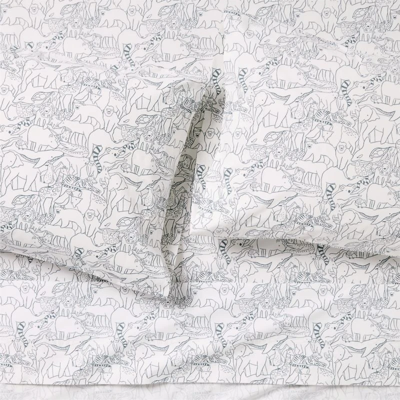 Explorer Animals Organic Cotton Kids Queen Sheet Set