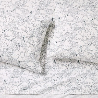 Explorer Animals Organic Cotton Kids Queen Sheet Set