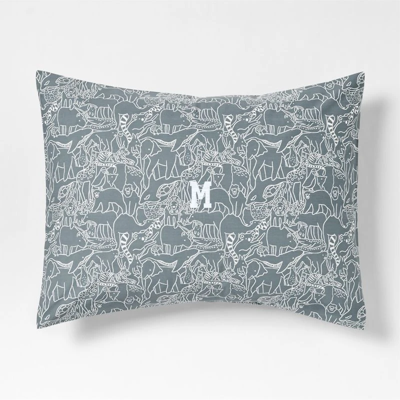 Explorer Animals Organic Cotton Kids Pillow Sham