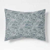 Explorer Animals Organic Cotton Kids Pillow Sham