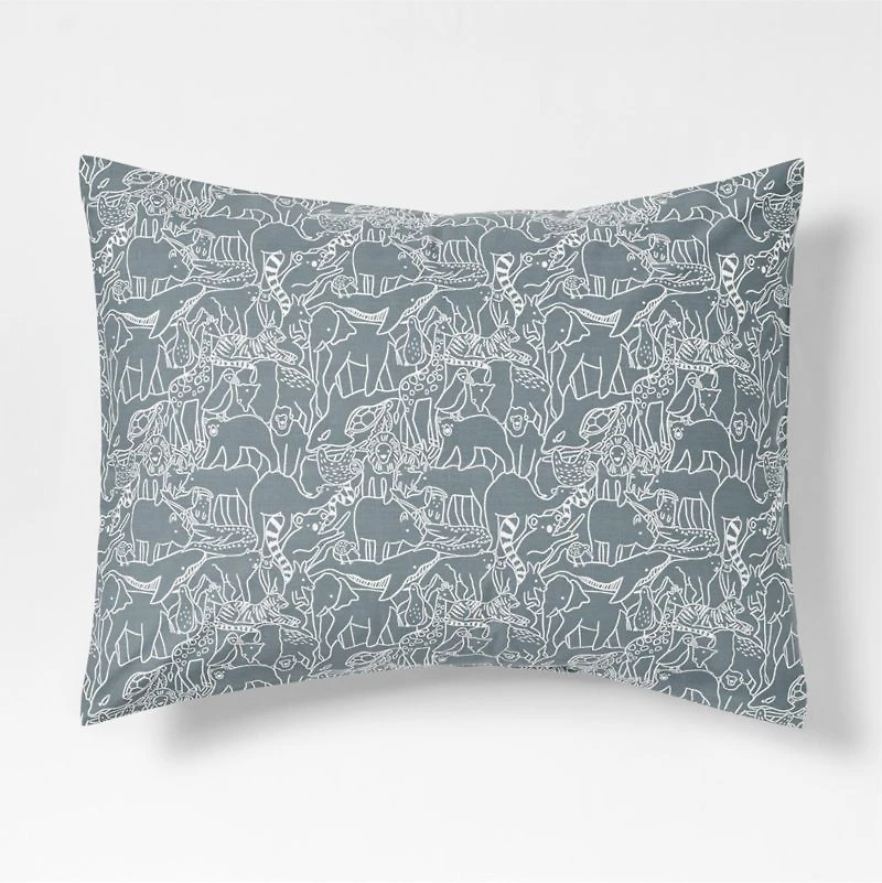 Explorer Animals Organic Cotton Kids Pillow Sham
