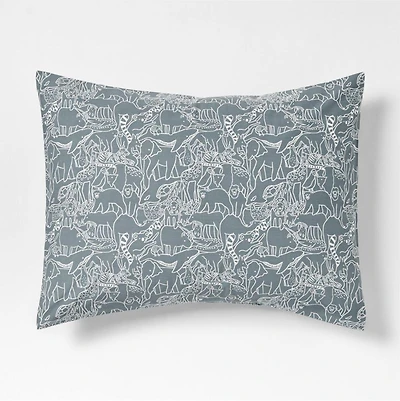 Explorer Animals Organic Cotton Kids Pillow Sham