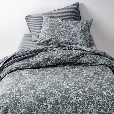 Explorer Animals Organic Cotton Kids Full/Queen Duvet Cover