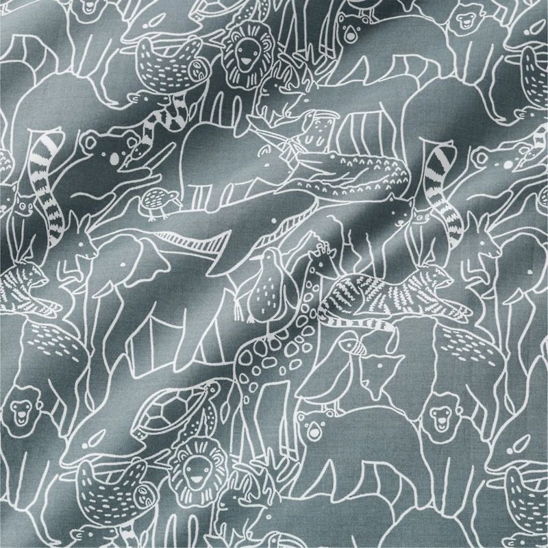 Explorer Animals Organic Cotton Kids Full/Queen Duvet Cover