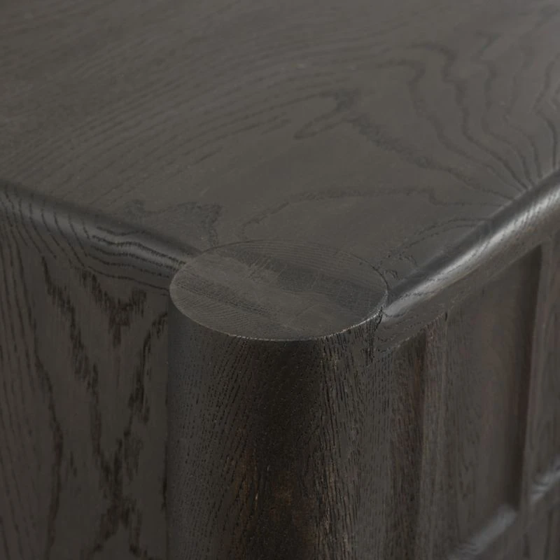 Ezri 82" Carved Oak Wood Storage Media Console