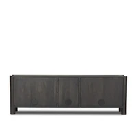 Ezri 82" Carved Oak Wood Storage Media Console