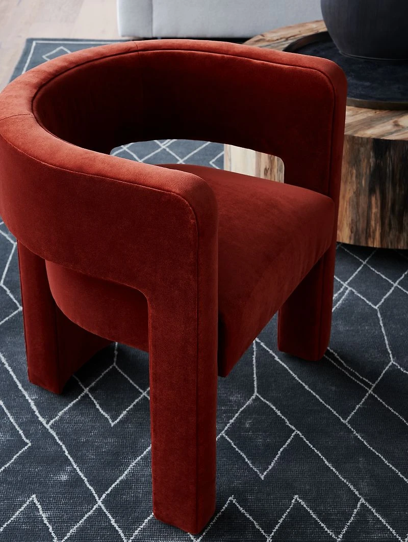 Sculpt Velvet Accent Chair