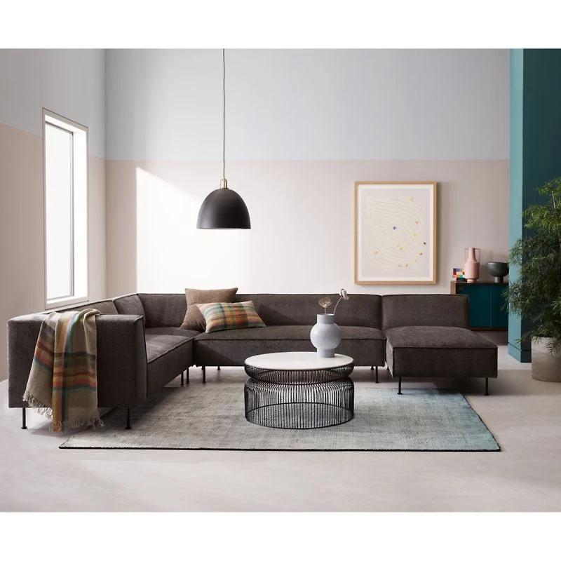 Maddox Black Dome Large Pendant Light with Black Socket