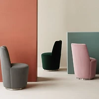 Ofelia Hunter Green Velvet Swivel Dining Chair
