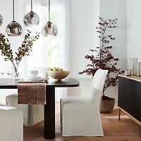 Arren Brass 5-Light Round Pendant with Round Silver Glass Shades 18"