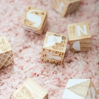 Etched Wooden Baby Blocks