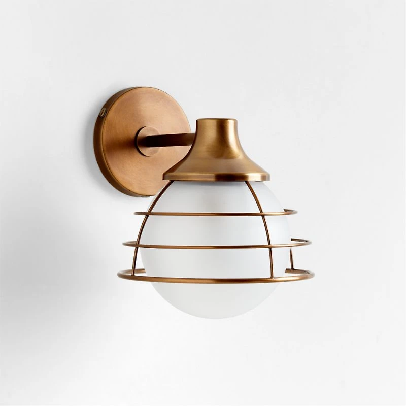 Fairfax Brass Metal Indoor/Outdoor Wall Sconce Light