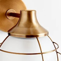 Fairfax Brass Metal Indoor/Outdoor Wall Sconce Light