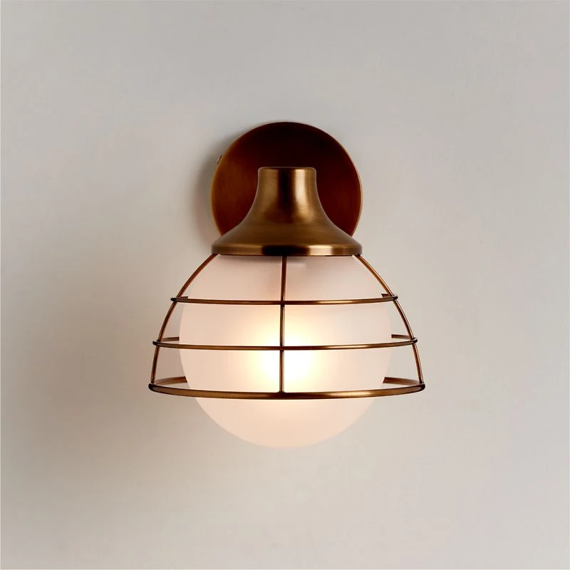 Fairfax Brass Metal Indoor/Outdoor Wall Sconce Light