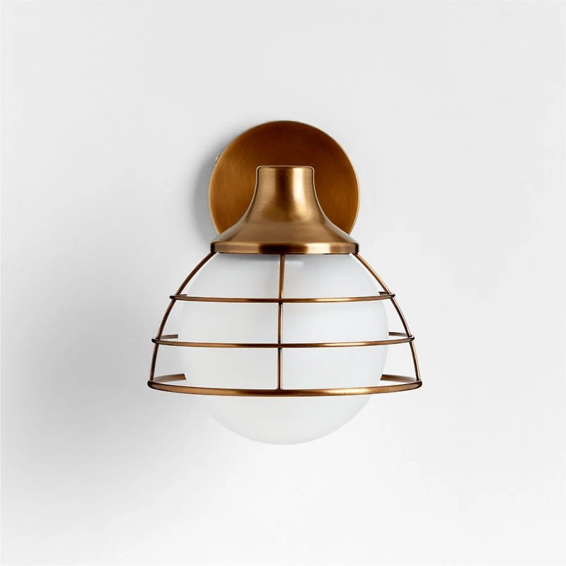Fairfax Brass Metal Indoor/Outdoor Wall Sconce Light