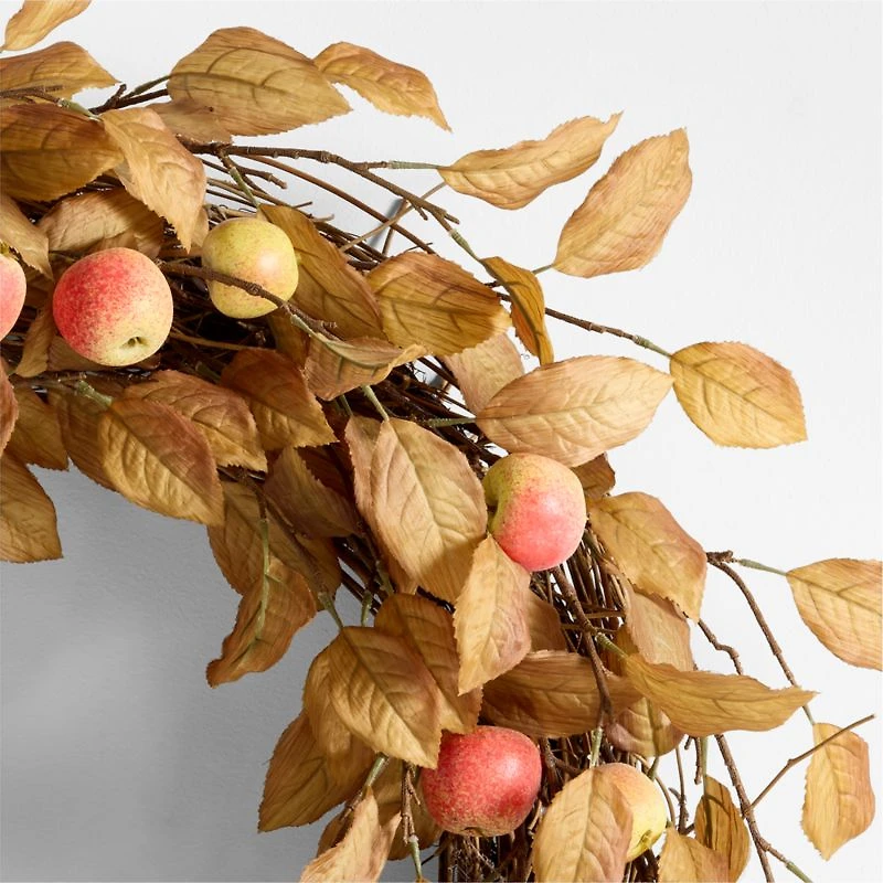 Faux Apple Wreath 28"