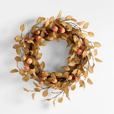 Faux Apple Wreath 28"