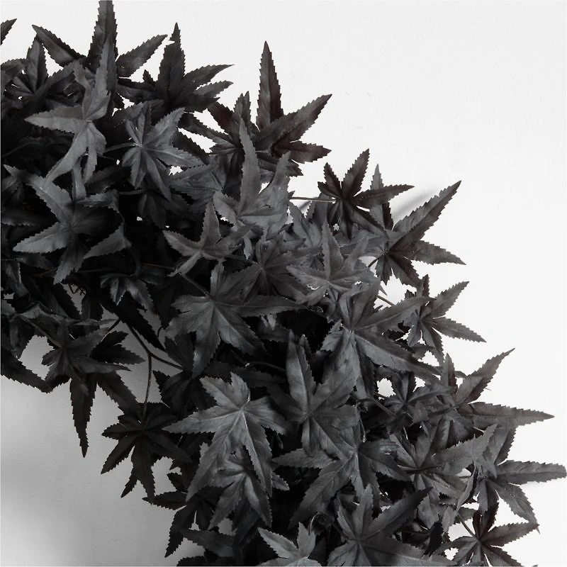 Faux Black Maple Wreath 28"
