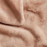 Brown Faux Fur Baby Stroller Blanket