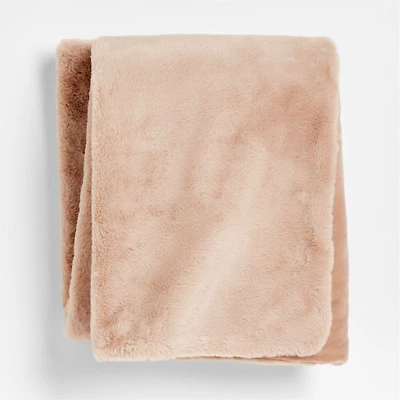 Brown Faux Fur Baby Stroller Blanket