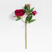 Faux Fuschia Peony Stem 20"