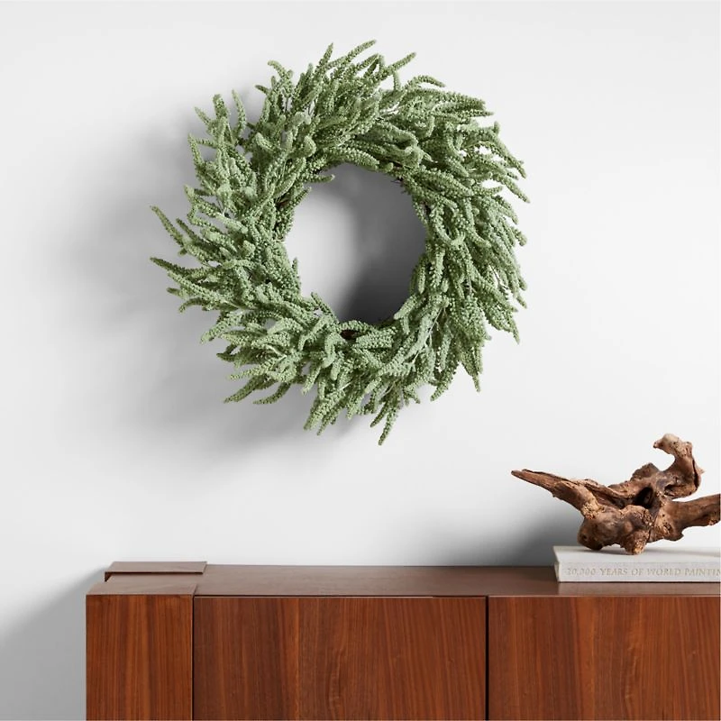 Faux Green Amaranthus Wreath 30"