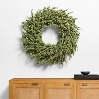 Faux Green Mini Berry Wreath 32"