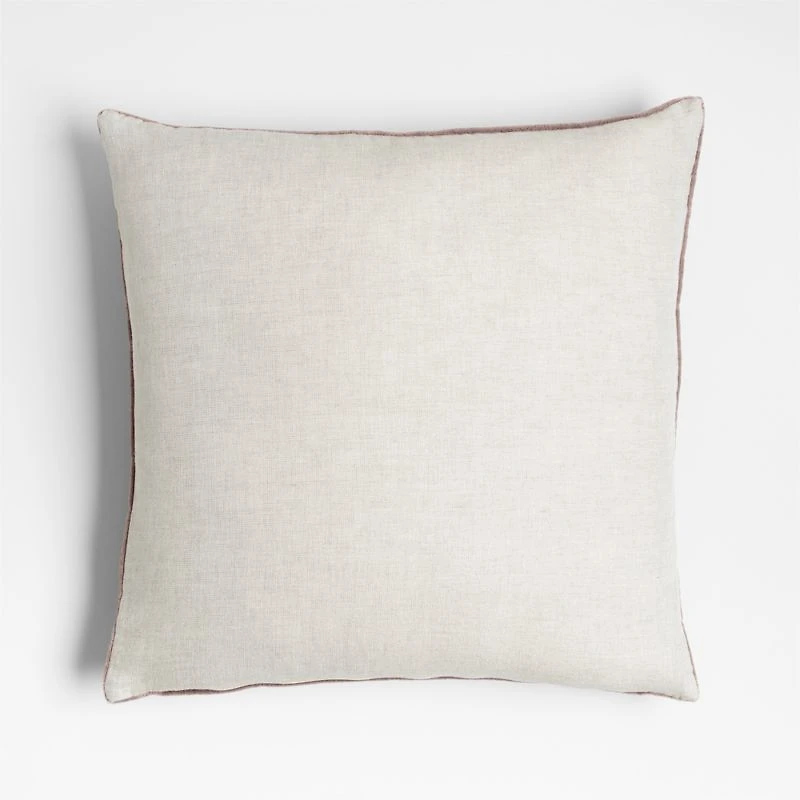 Faux Mohair Linen 20"x20" Moody Mauve Throw Pillow Cover