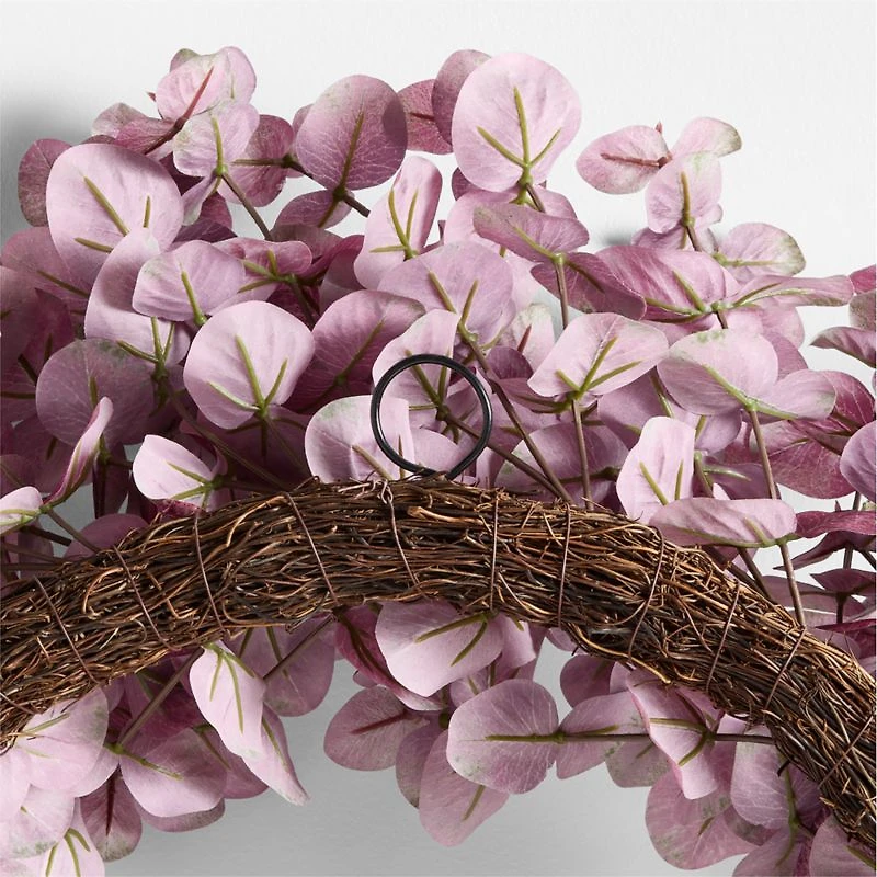 Faux Purple Smokebush Wreath 28"