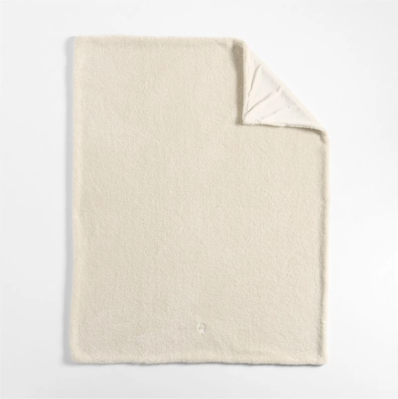 Faux Shearling 70"x55" Travertine Beige Throw Blanket