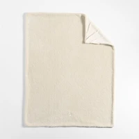 Faux Shearling 70"x55" Travertine Beige Throw Blanket