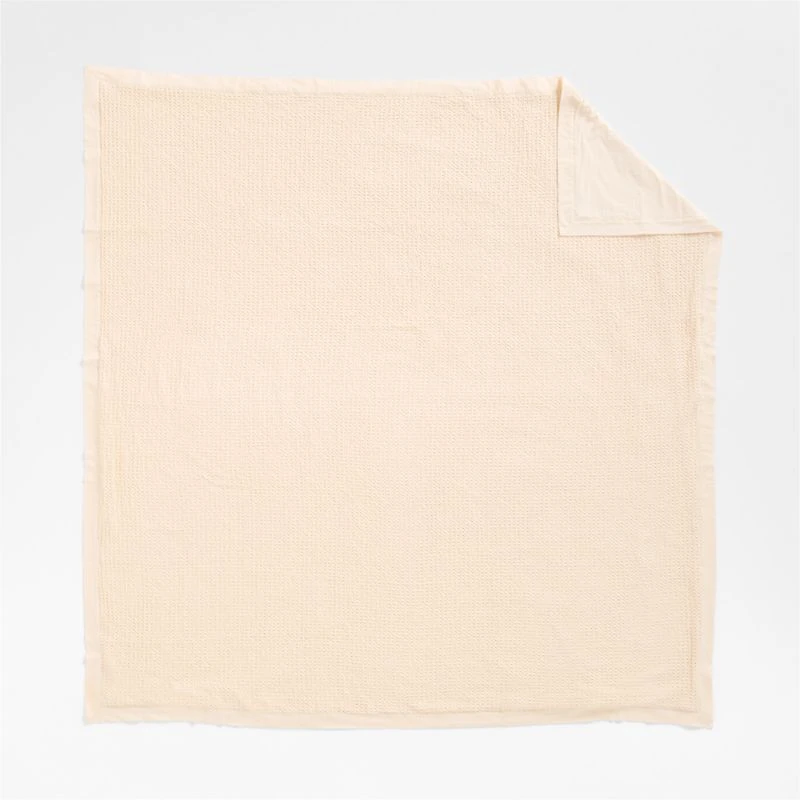 Organic Cotton Waffle Undyed Full/Queen Duvet Cover