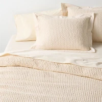 Organic Cotton Waffle Undyed Full/Queen Duvet Cover