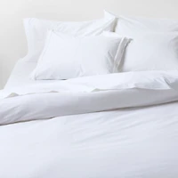 Favorite Washed Organic Cotton White Eyelash Twin/Twin XL Duvet Cover